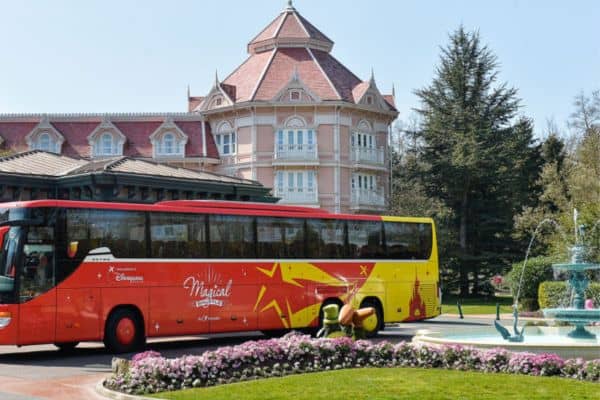 Magical Shuttle transfer from CDG Airport to Disneyland Paris stopping to drop people off at a Hotel