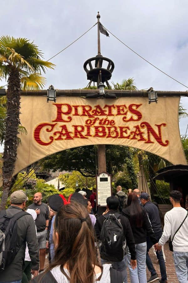 Entrance to the Pirates of the Caribbean Ride - one of the most popular rides at Disneyland Paris