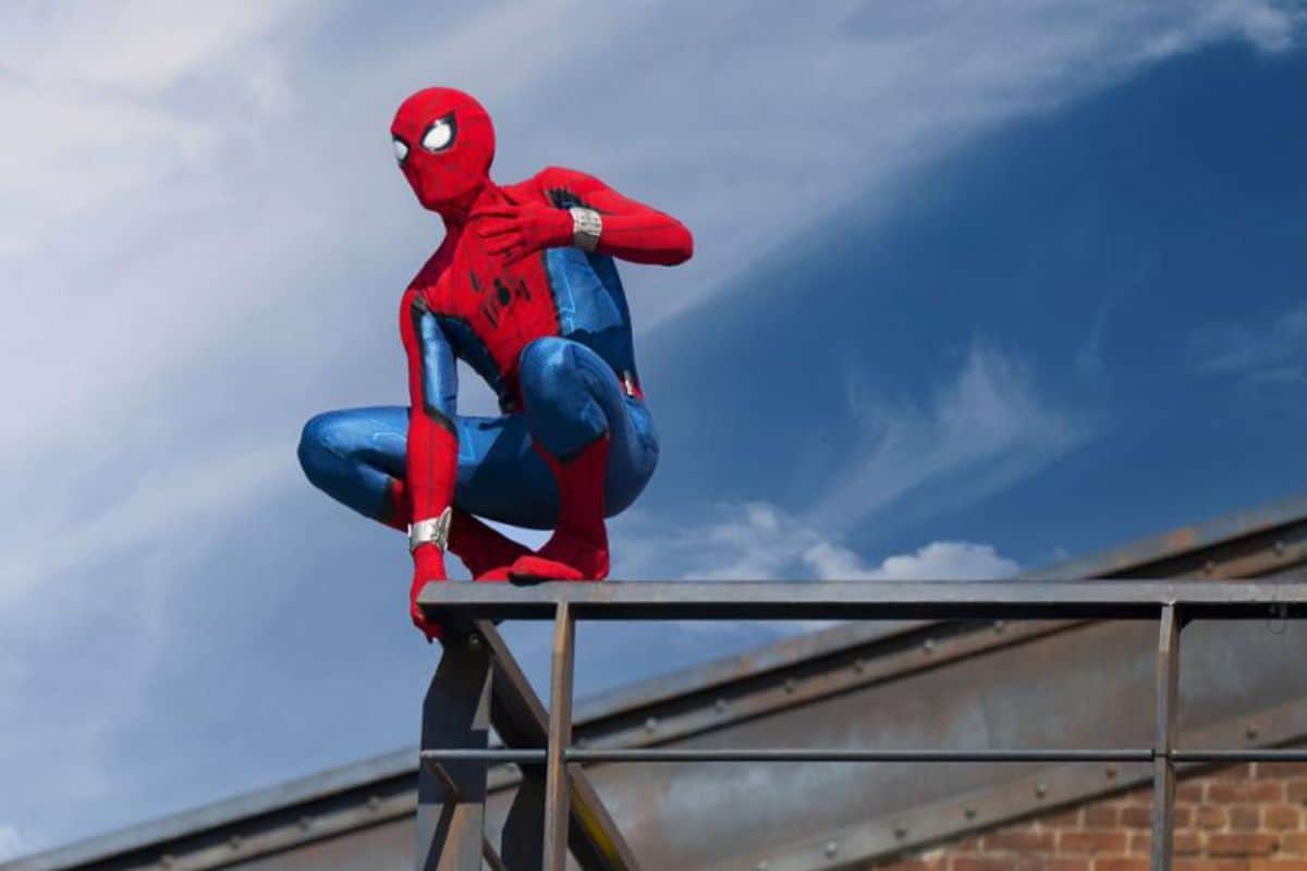 Spiderman in action at Avengers Campus Disneyland Paris