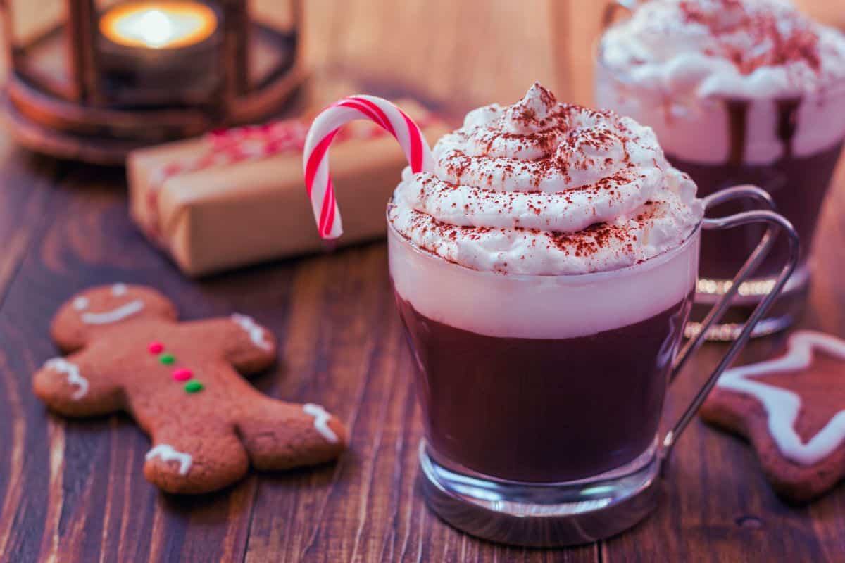 Hot Chocolate with Cookie to enjoy in January - the cheapest time to go to Disneyland Paris
