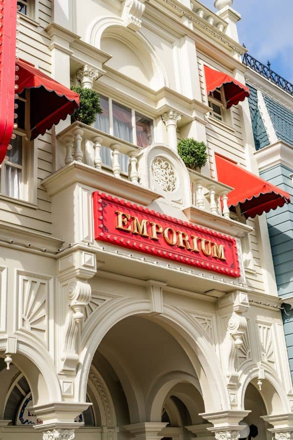 Front of the Emporium Shop on Main St. USA Disneyland Paris
